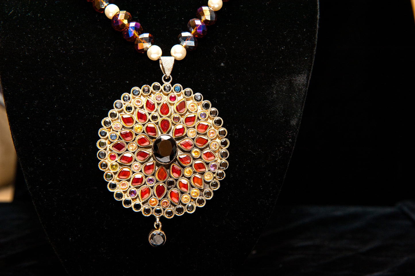 Ember Bloom Necklace-Kundan