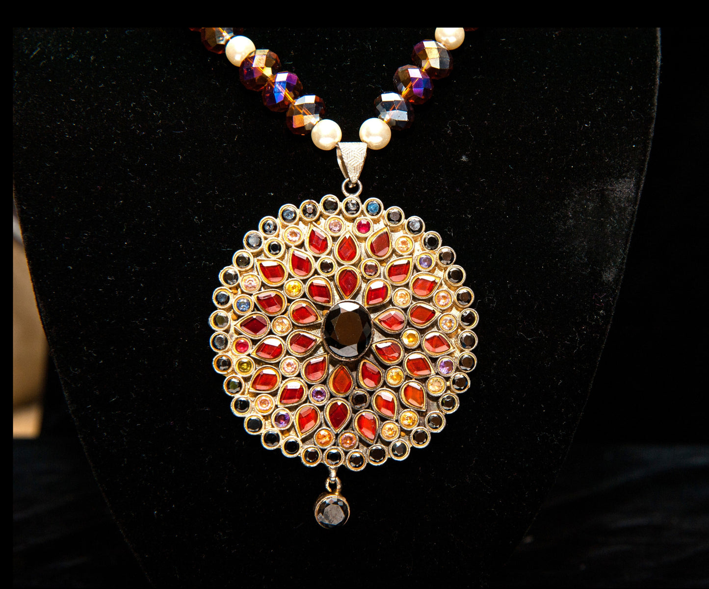 Ember Bloom Necklace-Kundan