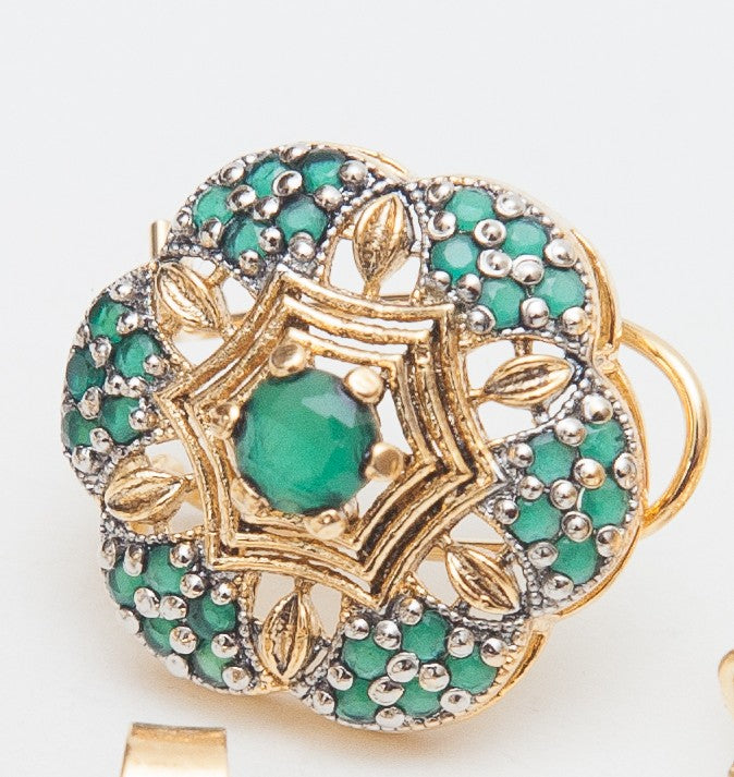 Zamrud Garden Locket Set-Gold Plated