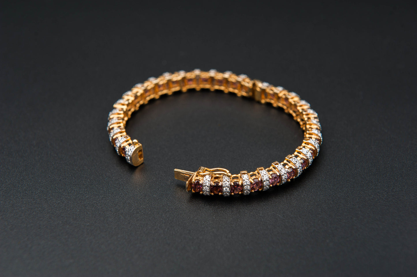 Blush Radiance Bracelet — 925 Sterling Silver, 24K Gold Plated