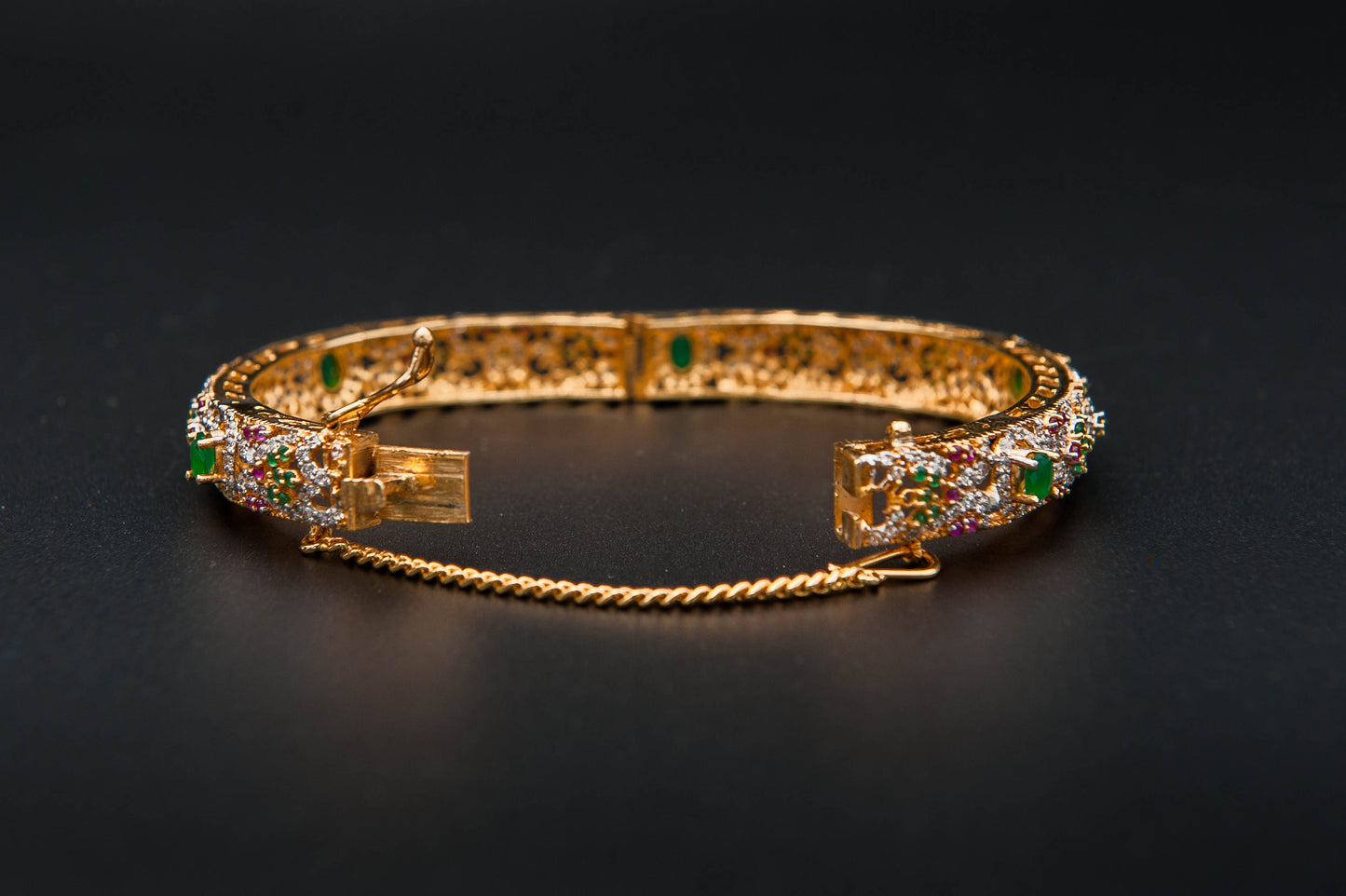 Regal Bloom Bracelet — 925 Sterling Silver, 24K Gold Plated