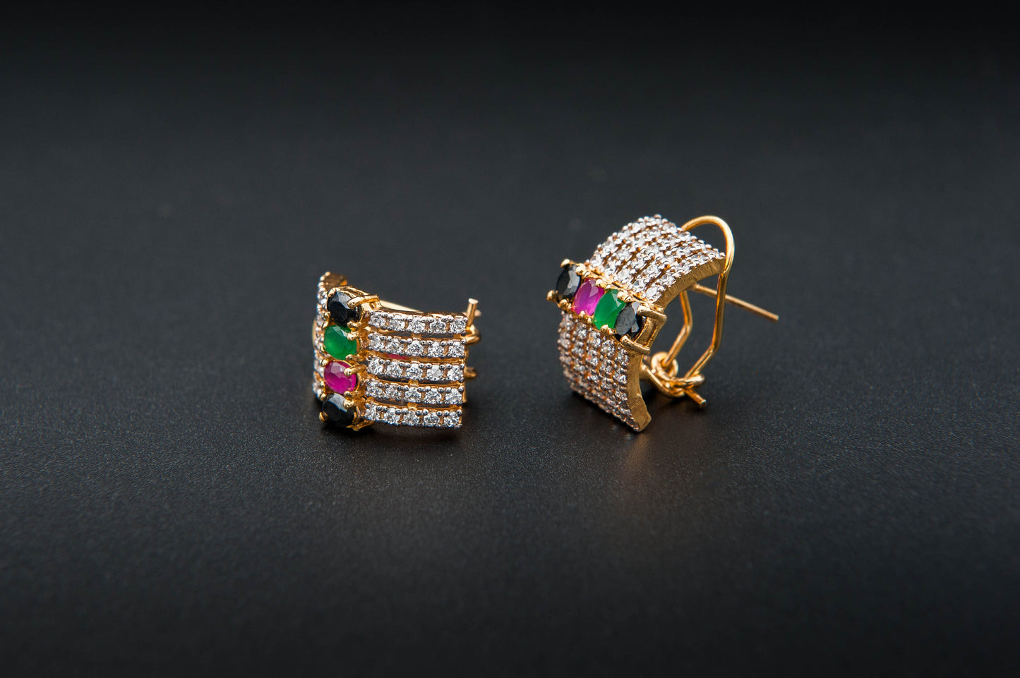 Prism Lineage Earrings — 925 Sterling Silver with 24K Gold Plating