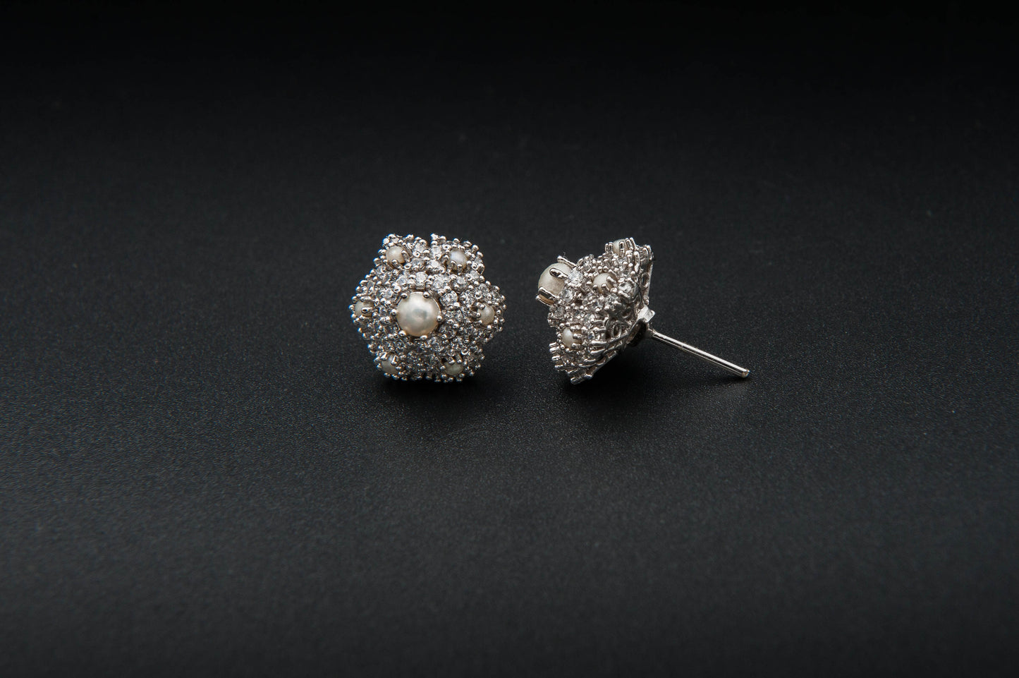 Lunar Petal Earrings — 925 Sterling Silver