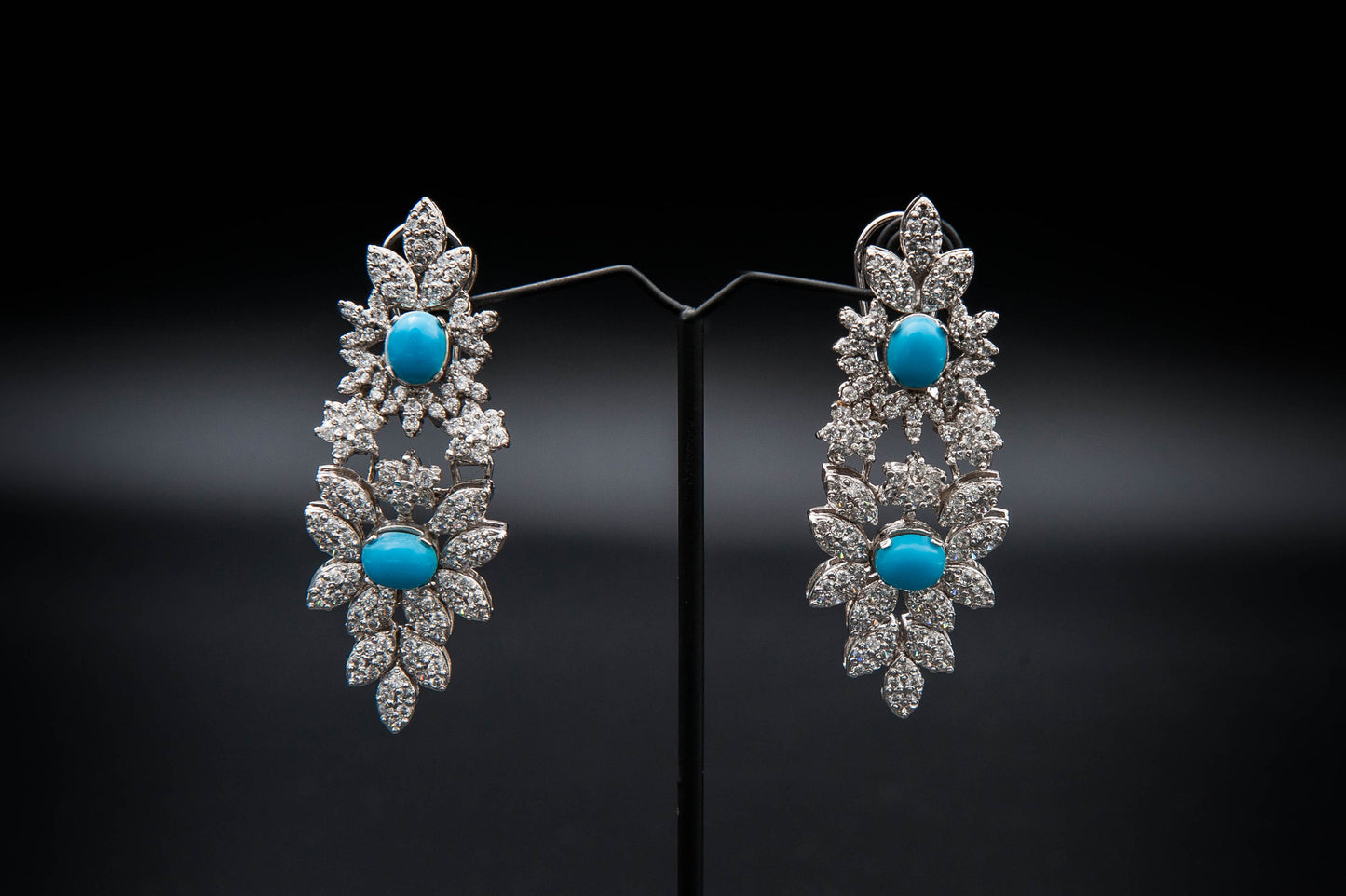 Turquoise Bloom Bridal Set-925 Sterling Silver