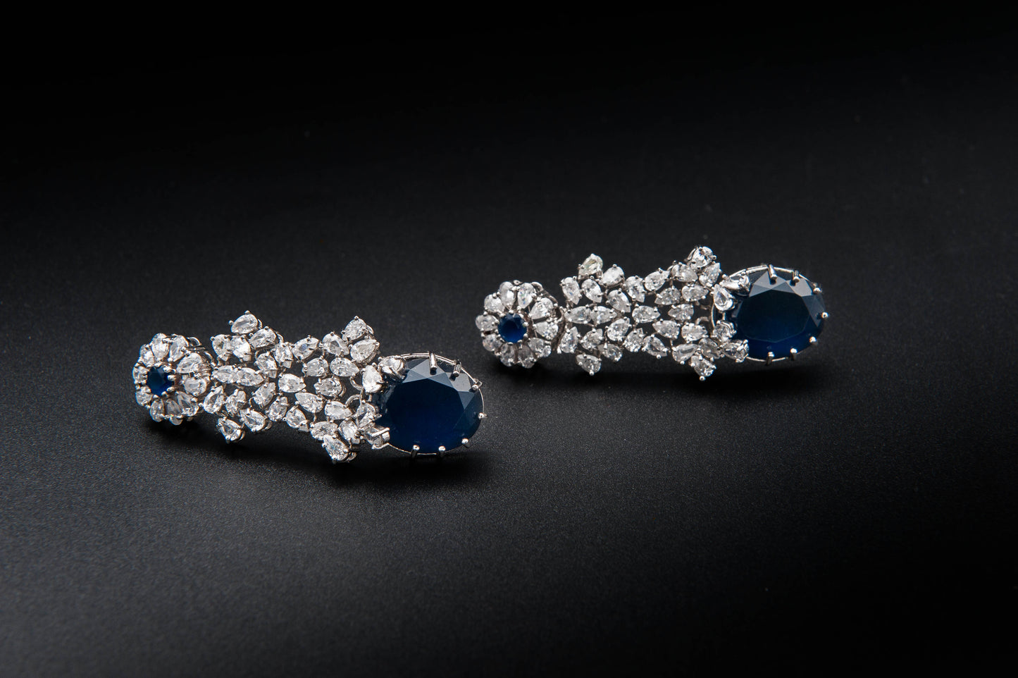 Midnight Bloom Bridal Set-925 Sterling Silver