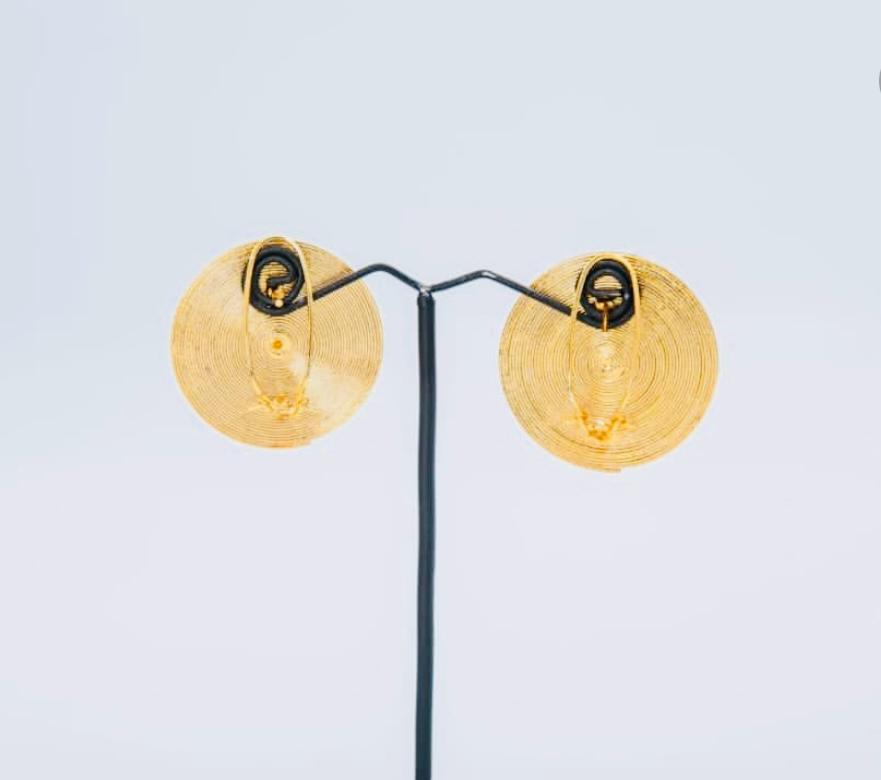 Handmade Gold-Plated Ear Studs