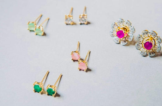Convertible Crystal Floral Ear Tops
