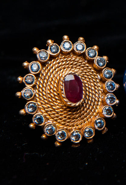 Twilight Ember-Kundan Rings