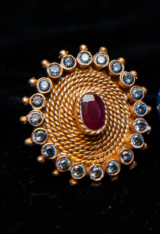 Twilight Ember-Kundan Rings