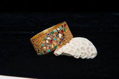 Garden of Gems-Kundan Bangle