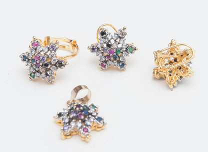 Rang Mahal Locket Set-Gold Plated