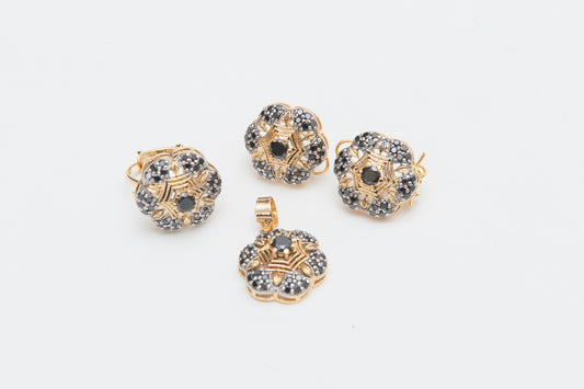 Noor-e-Shab Locket Set-Gold Plated