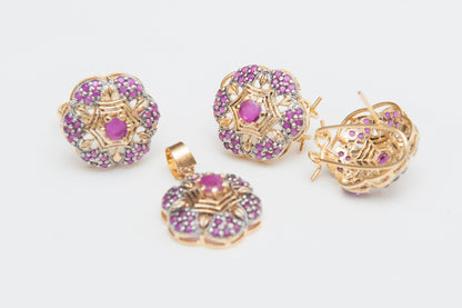 Gulzar Locket Set-Gold Plated