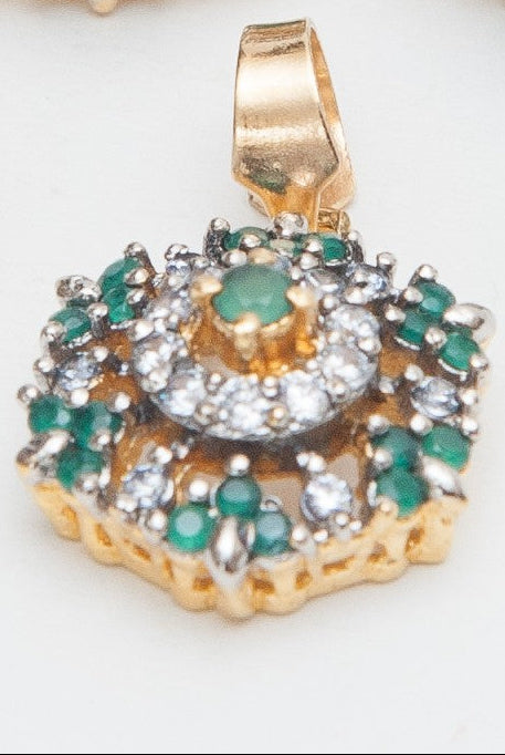 Emerald Grace Locket Set -Gold Plated