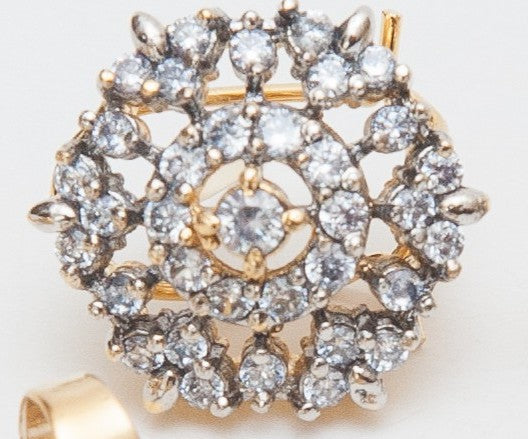 Crystal Bloom Locket Set-Gold Plated