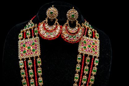 Floral Regal Set-Kundan