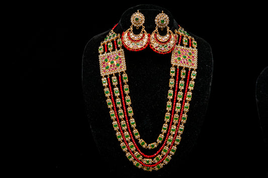 Floral Regal Set-Kundan