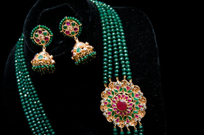 Verdant Radiance Set-Kundan