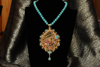 Mystic Cascade Pendant Necklace-Kundan