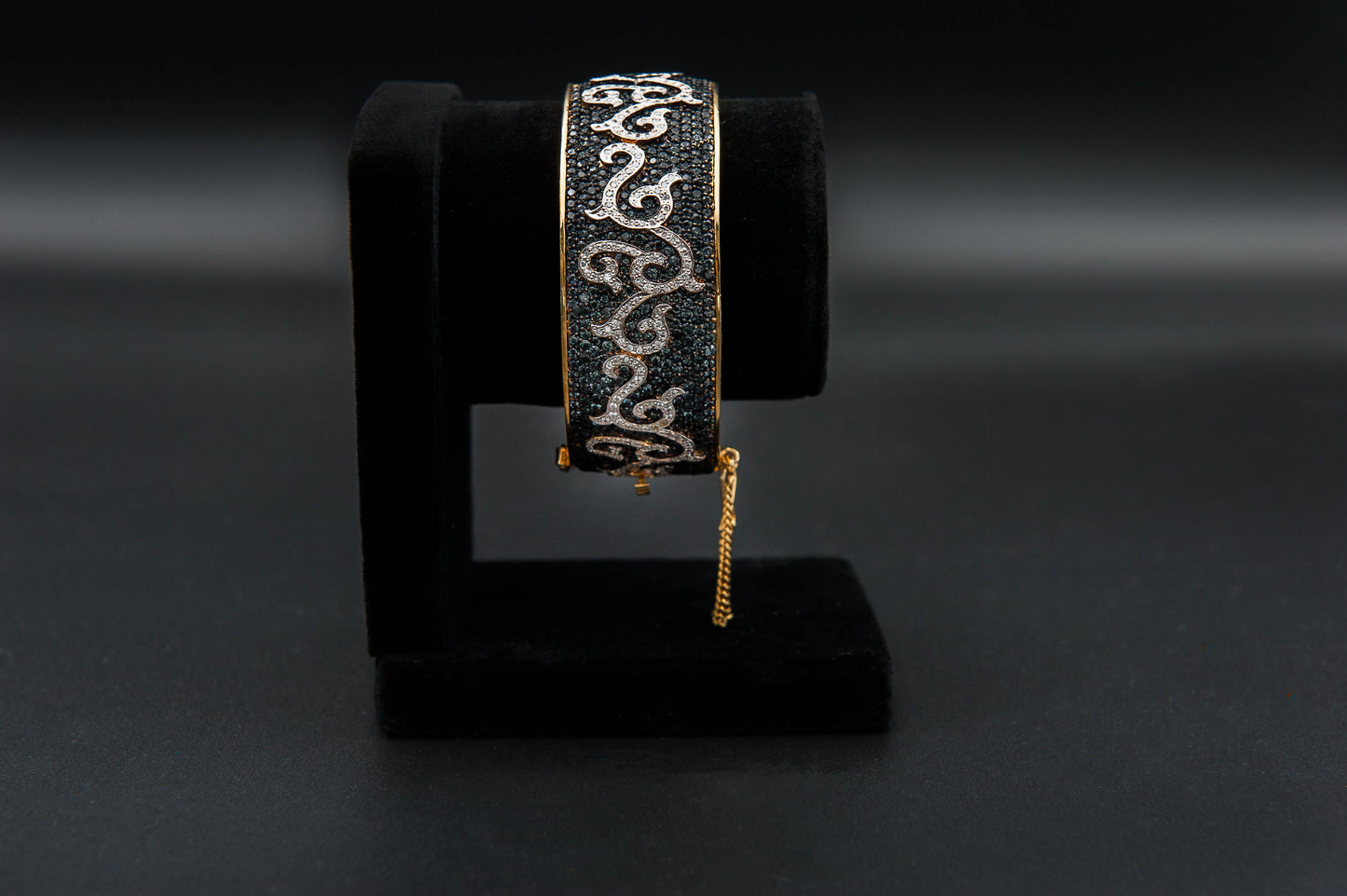 Gilded Scroll Bangle — 925 Sterling Silver with 24K Gold Plated