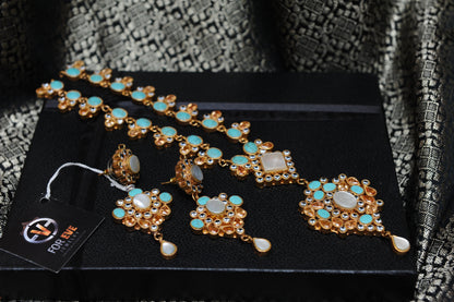 Frosted Oasis Set-Kundan