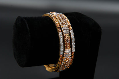 Imperial Crest Bracelet — 925 Sterling Silver, 24K Gold Plated