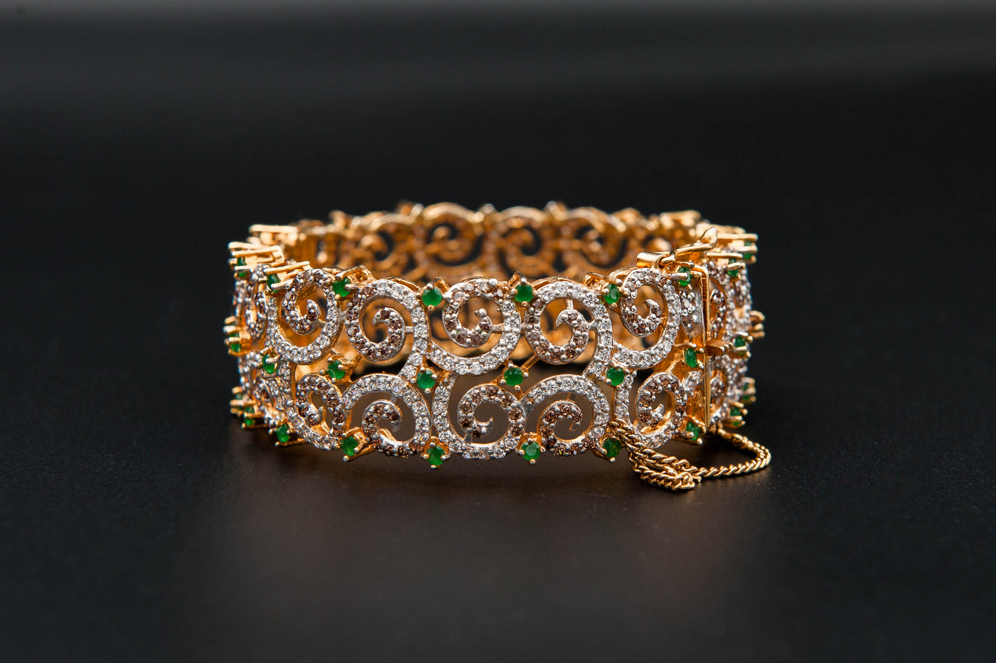 Verdant Scroll Bracelet — 925 Sterling Silver with 24K Gold Plated