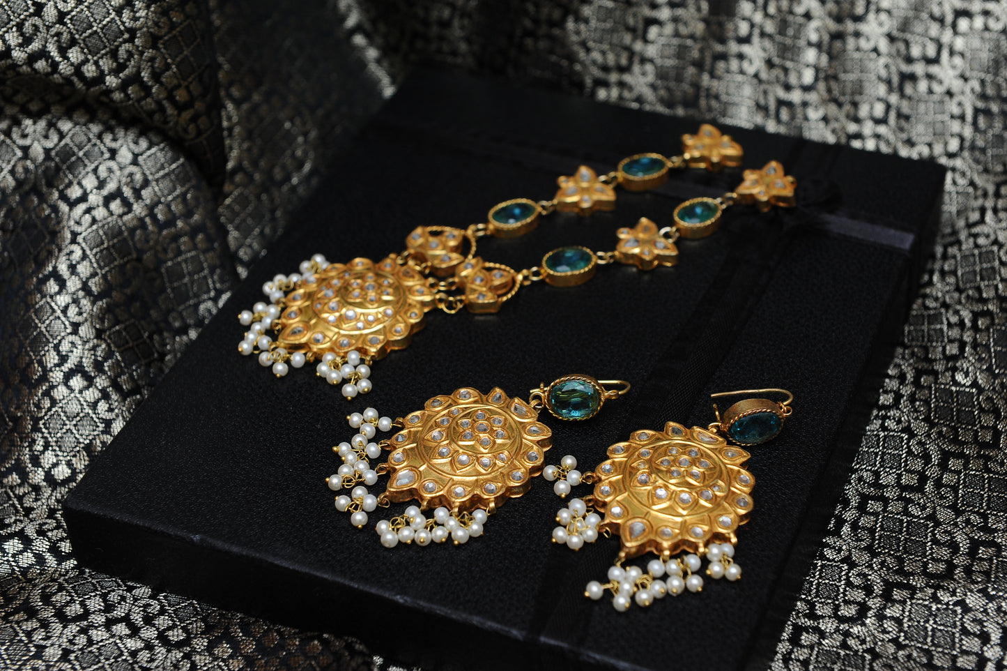 Pearl Garden Set-Kundan