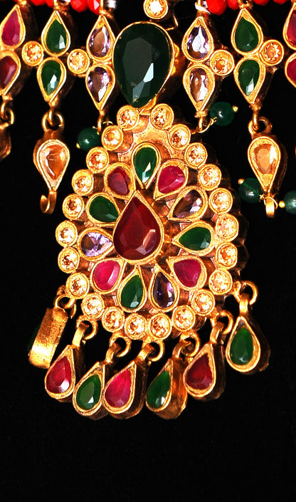 Temple Bloom Mattha Patti-Kundan