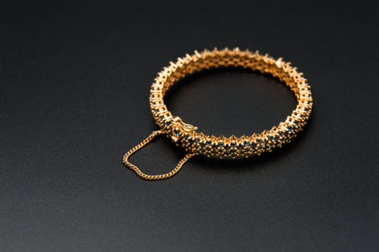 Azure Cluster Bracelet — 925 Sterling Silver, 24K Gold Plated