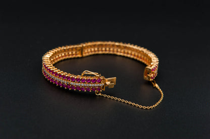 Rosé Cascade Bracelet — 925 Sterling Silver, 24K Gold Plated