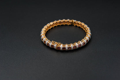 Blush Radiance Bracelet — 925 Sterling Silver, 24K Gold Plated