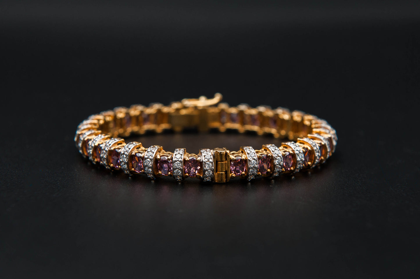 Blush Radiance Bracelet — 925 Sterling Silver, 24K Gold Plated