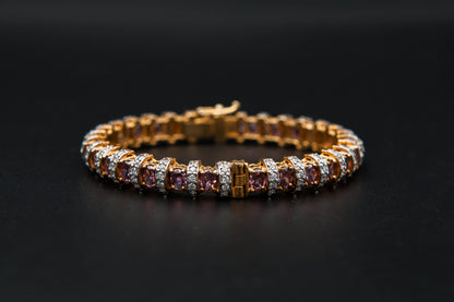 Blush Radiance Bracelet — 925 Sterling Silver, 24K Gold Plated