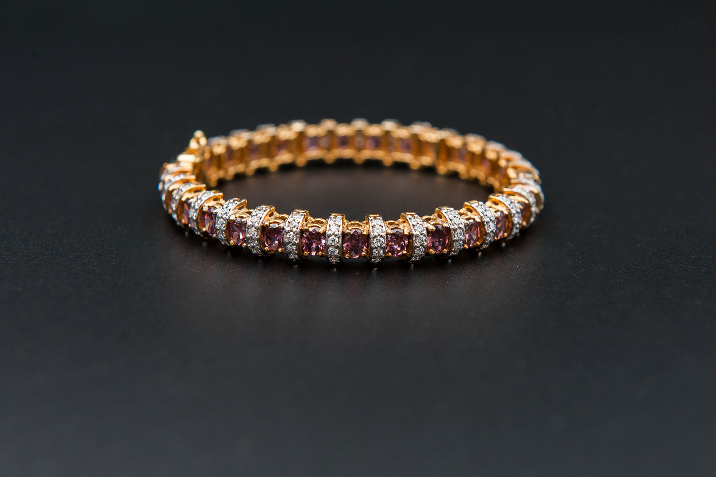 Blush Radiance Bracelet — 925 Sterling Silver, 24K Gold Plated