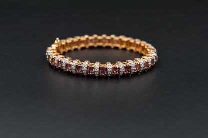 Blush Radiance Bracelet — 925 Sterling Silver, 24K Gold Plated