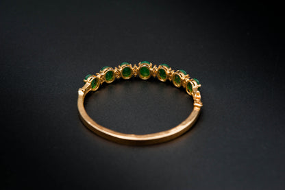 Emerald Gleam Bracelet — 925 Sterling Silver, 24K Gold Plated