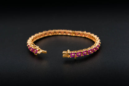 Petal Charm Bracelet — 925 Sterling Silver, 24K Gold Plated