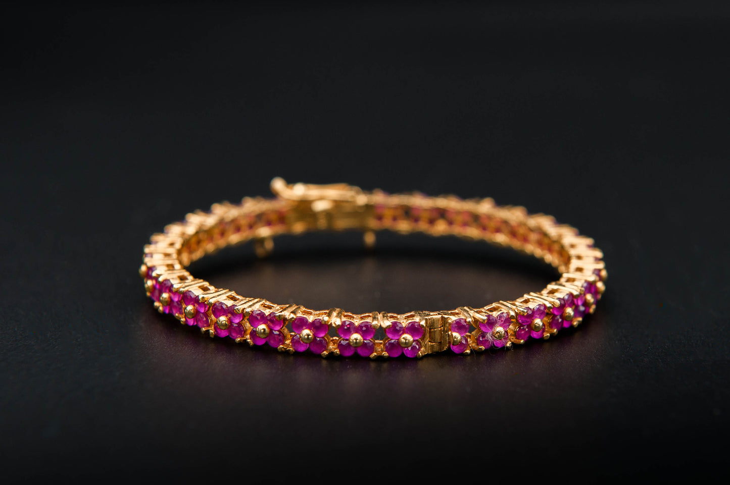 Petal Charm Bracelet — 925 Sterling Silver, 24K Gold Plated