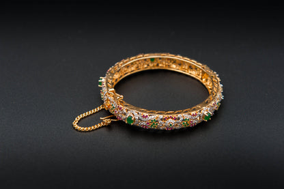Regal Bloom Bracelet — 925 Sterling Silver, 24K Gold Plated