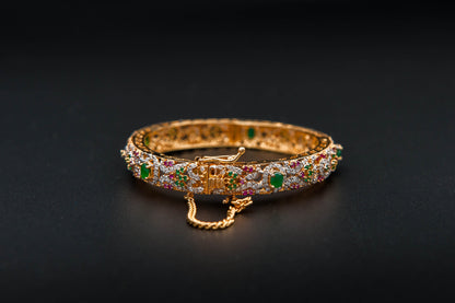 Regal Bloom Bracelet — 925 Sterling Silver, 24K Gold Plated