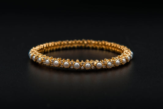 Pearl Lattice Bracelet — 925 Sterling Silver, 24K Gold Plated