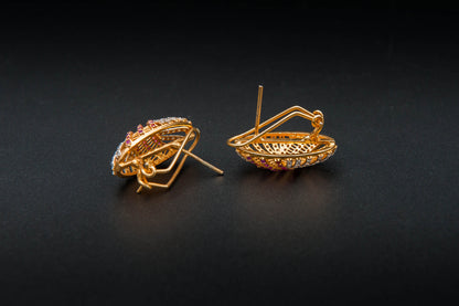 Rosé Fanlight Earrings — 925 Sterling Silver with 24K Gold Plating