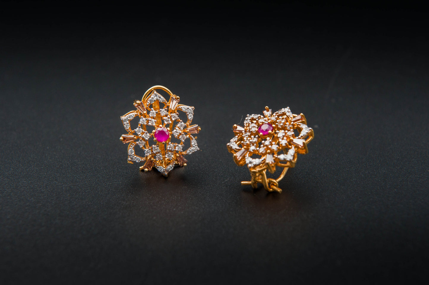 Rosé Nova Earrings — 925 Sterling Silver with 24K Gold Plating