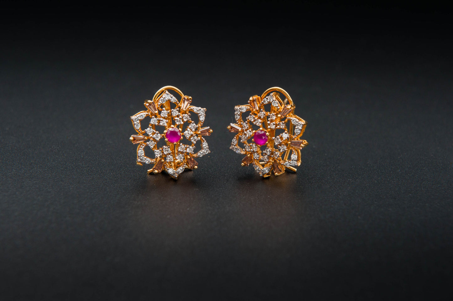 Rosé Nova Earrings — 925 Sterling Silver with 24K Gold Plating