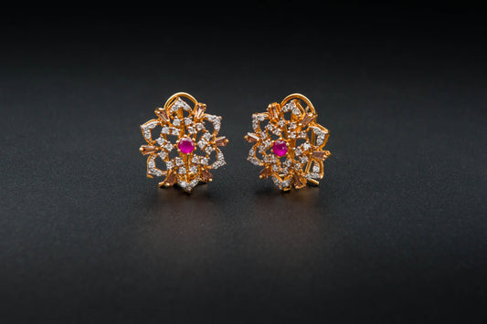 Rosé Nova Earrings — 925 Sterling Silver with 24K Gold Plating