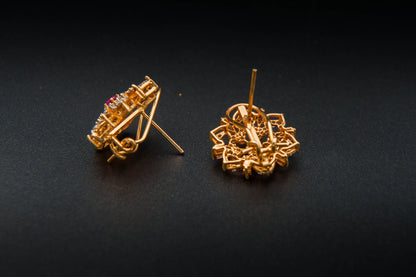 Rosé Nova Earrings — 925 Sterling Silver with 24K Gold Plating