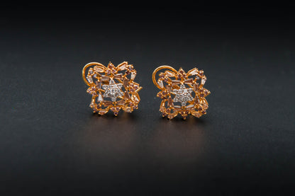 Twilight Fleur Earrings — 925 Sterling Silver with 24K Gold Plating