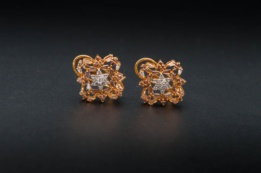 Twilight Fleur Earrings — 925 Sterling Silver with 24K Gold Plating