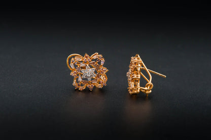 Twilight Fleur Earrings — 925 Sterling Silver with 24K Gold Plating